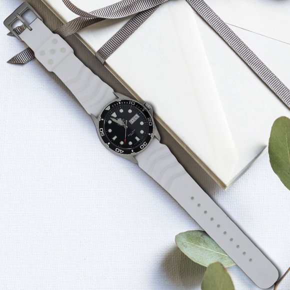 COPY - White Silicone Diver Replacement Watch Strap - Picture 5 of 5